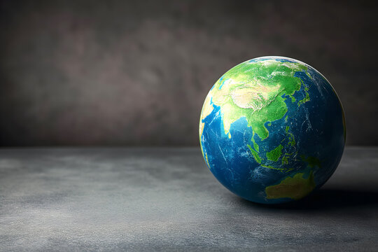 Global Environmental Challenges Conceptual Image on a Textured Background