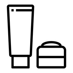 Common icons of community supermarket outline icon pack