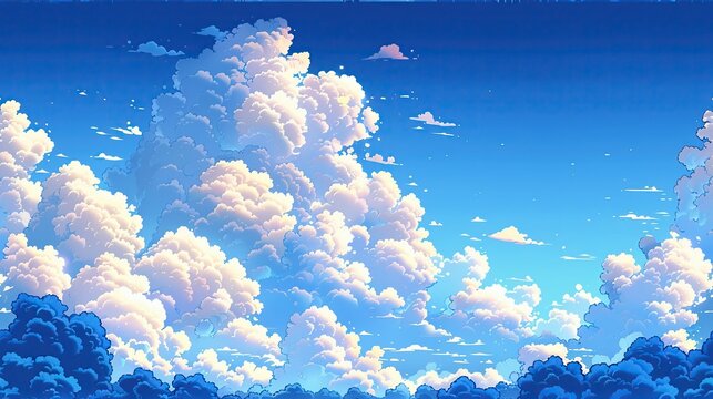 8bit cloud texture for RPG, sapphire blue, fluffy appearance, floating in a mysterious forest