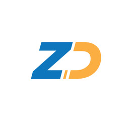 Fototapeta premium ZD letter logo design vector template