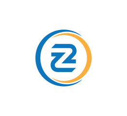 ZD letter logo design vector template