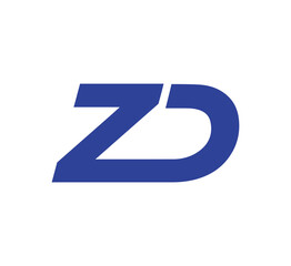 ZD letter logo design vector template