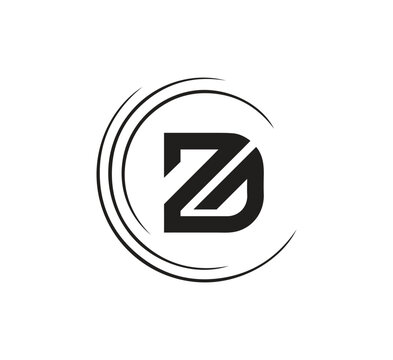 ZD letter logo design vector template