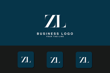 Alphabet Letters ZL, LZ,  Initials Logo Monogram - obrazy, fototapety, plakaty