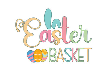 Happy Easter Basket T Shirt Design