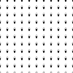 Square seamless background pattern from black ice cream symbols. The pattern is evenly filled. Vector illustration on white background
