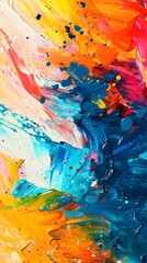  textures of colored oil paints