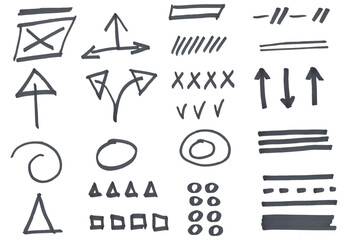 Vector paint brush stroke set.