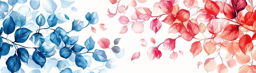 Fototapeta premium Artistic and elegant floral vine texture, hand-drawn, for boutique packaging design, intricate and detailed, in chic and trendy hues