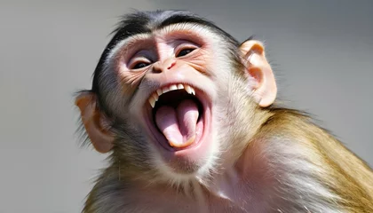 Fotobehang A Monkey Laughing At A Joke © Mirza