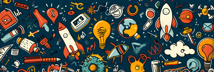 Ignite Your Entrepreneurial Spark:Dynamic Business Doodles Fueling Innovation and Growth