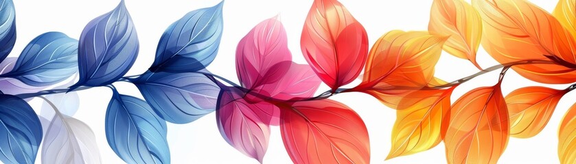 Stylish and modern floral vine design, abstract and colorful, seamless for trendy home decor or fashion textiles