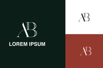 Alphabets Letters AB, BA,   Initials Logo Monogram