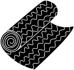 yoga illustration sport silhouette fitness logo workout icon exercise outline health equipment mat training fit gym pilates female home shape floor body nobody for vector graphic background