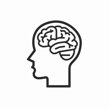 human head with brain