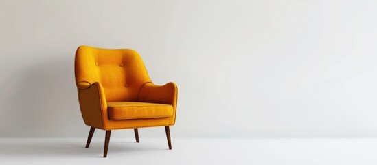 Chair placed on white background. - obrazy, fototapety, plakaty