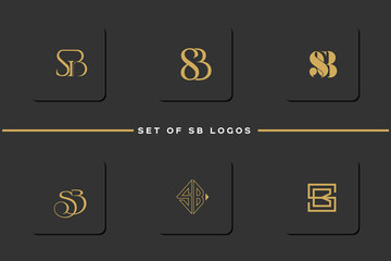 SB, BS, S, B, Abstract Letters Logo Monogram	

