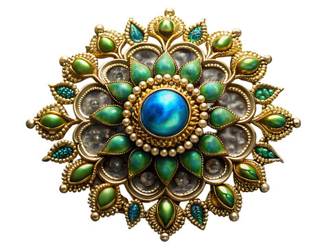 brooch adorned with jewels