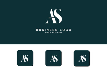 AS, SA, A, S, Abstract Letters Logo Monogram