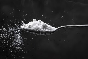a spoon with powder on it