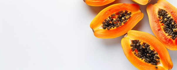 papaya background.