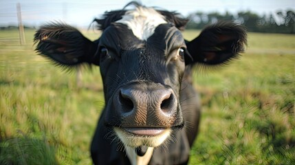 cow's infectious smile in meme style, bringing laughter and delight to all who see it.