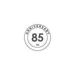 85 th anniversary icon logo design