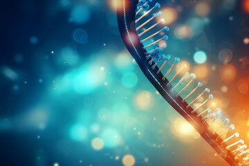 DNA strand scientific background  - obrazy, fototapety, plakaty