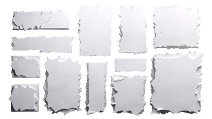 Rectangular slabs with torn edges.