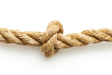 Fototapeta premium Rope loop isolated on white background