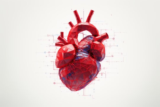 Human Heart Diagram, Ecg graph, heart attack concept 