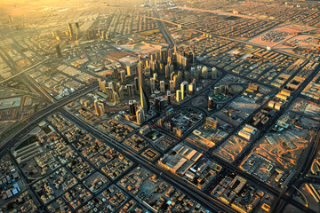 Arial view of Riyadh City Saudi Arabia