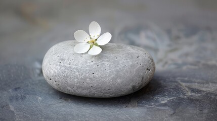 Fototapeta na wymiar flower on stone background.