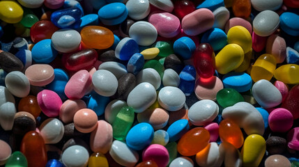 Fototapeta na wymiar Colorful, medicine, pill, drugs