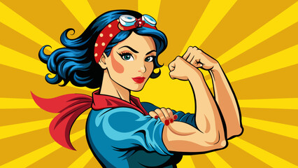 pop art super hero woman girl power advertising p