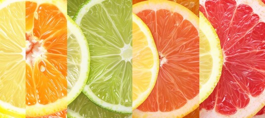 Bright and zesty citrus mix  a vibrant assortment of fresh and colorful citrus fruits
