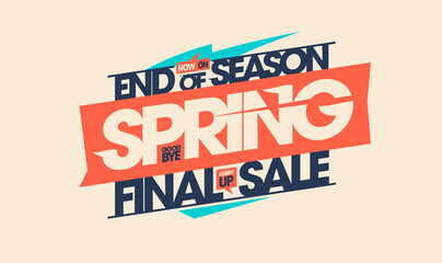 End of season spring final sale vector banner - 769040191