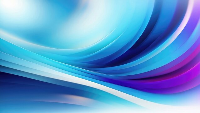 A blue and purple abstract background with wavy lines. Generative AI.