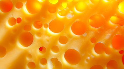 Close-up of Swiss cheese with holes. Food background.