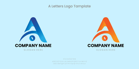 A alphabet logo design. A logo. Creative A letter vector logo. lettering design.