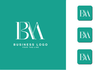 BM, MB, B, M, Abstract Letters Logo monogram	
