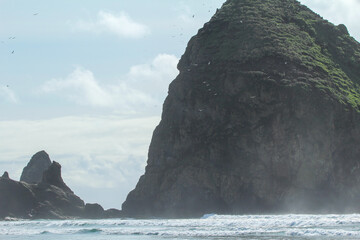 Haystack Rock in Cannon Beach, Oregon