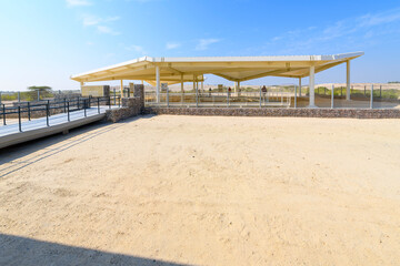 The excavation site of the 7th and 8th century Church and Monastery of Sir Bani Yas island, the UAE's only Christian site, Abu Dhabi, United Arab Emirates.	