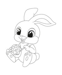 Easter Coloring Book Page For Kids