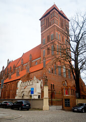 Najpiękniejszy gotycki budynek sakralny w Toruniu, Poland - obrazy, fototapety, plakaty
