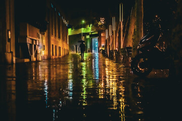 On a rainy night.
Vilafranca del Penedes, Barcelona