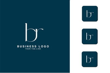 BR,R B, B, R, Abstract Letters Logo Monogram