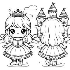 Princess coloring pages for kids
