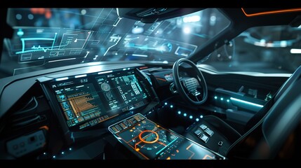 ntelligent vehicle cockpit and wireless communication network concept