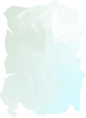 White, green, and blue drop underwater. Pastel watercolor background.	